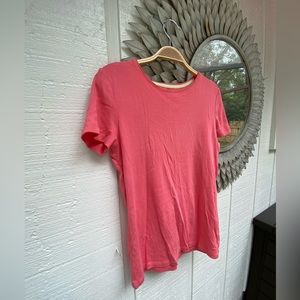 Talbots tee shirt coral, 100% pima cotton sz S
